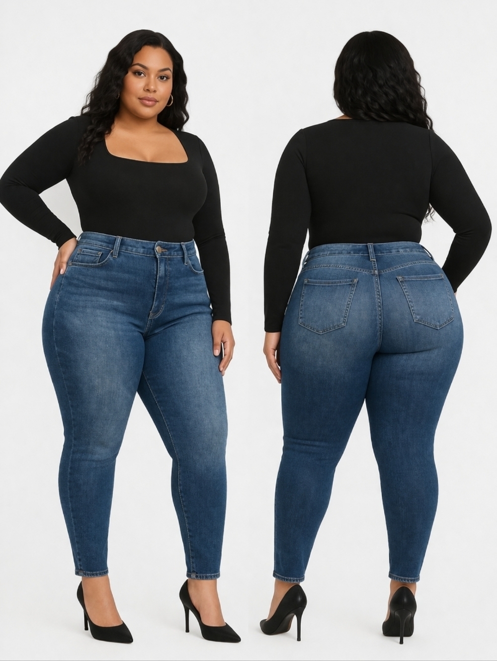 Good‎ American Good Curve High Waist Skinny Jeans Size 22 New